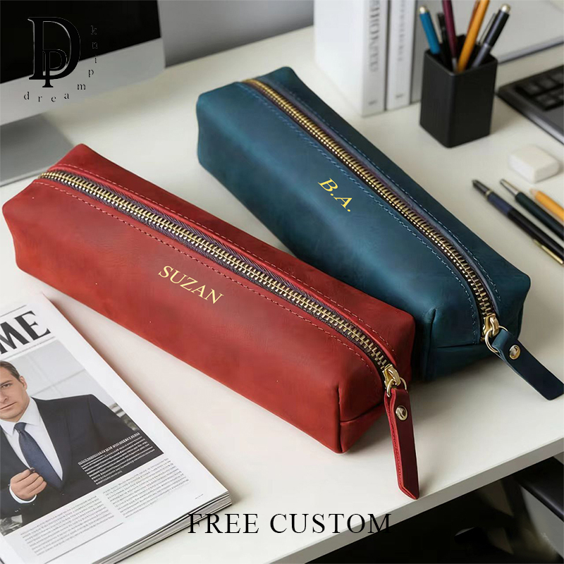 Luxury Bags Names - Business Retro Personalized Pen Pouch Cowhide