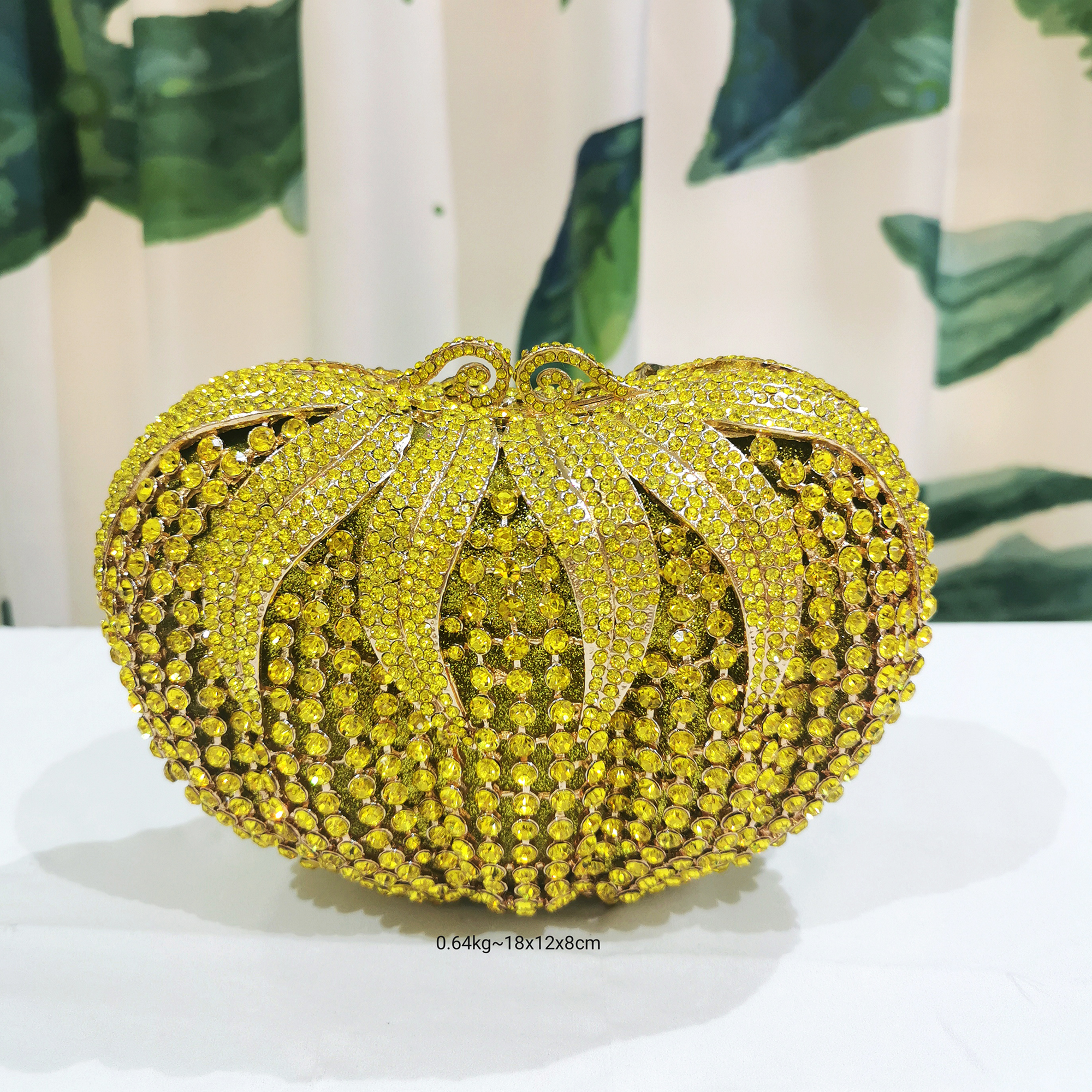 Luxury Bags Yellow - Luxury Yellow Tomato Evening Bag Rhinestone