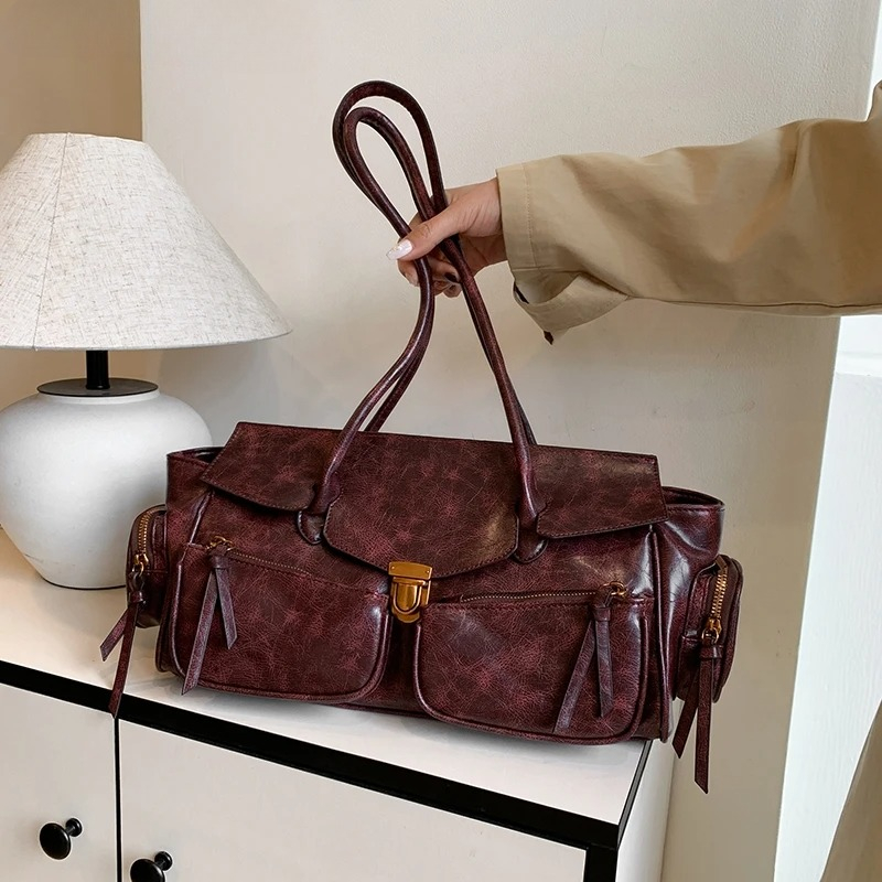 Luxury Y2K Bags - Branded Underarm Shoulder Motorcycle Bags For
