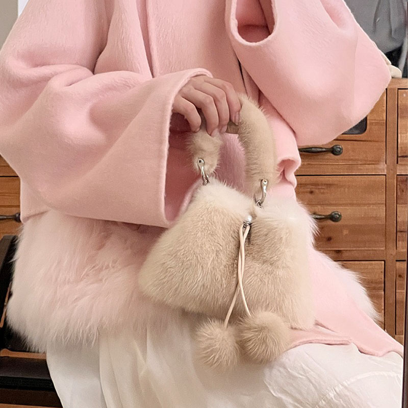 Y2K Real Mink Fur Handbag Wome - Luxury Y2K Bags 评论和价格