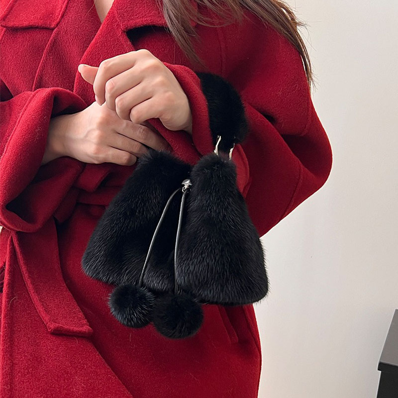 Y2K Real Mink Fur Handbag Wome - Luxury Y2K Bags 评论和价格