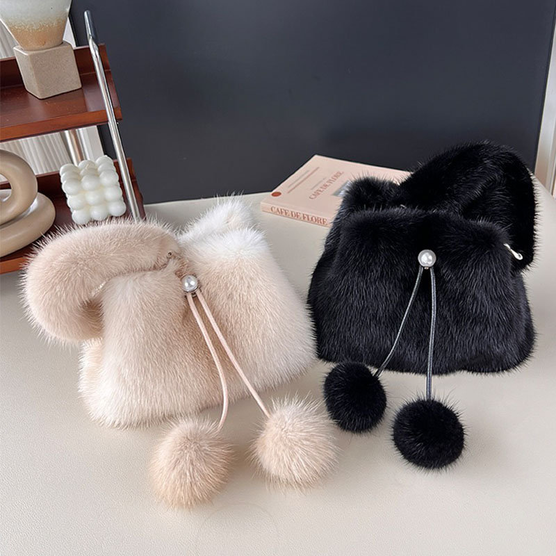 Y2K Real Mink Fur Handbag Wome - Luxury Y2K Bags 评论和价格