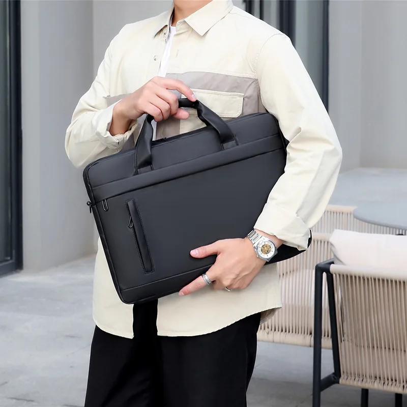 2023 Men Briefcase Bag High Qu - Laptop Bag Leather 15 评论和价格