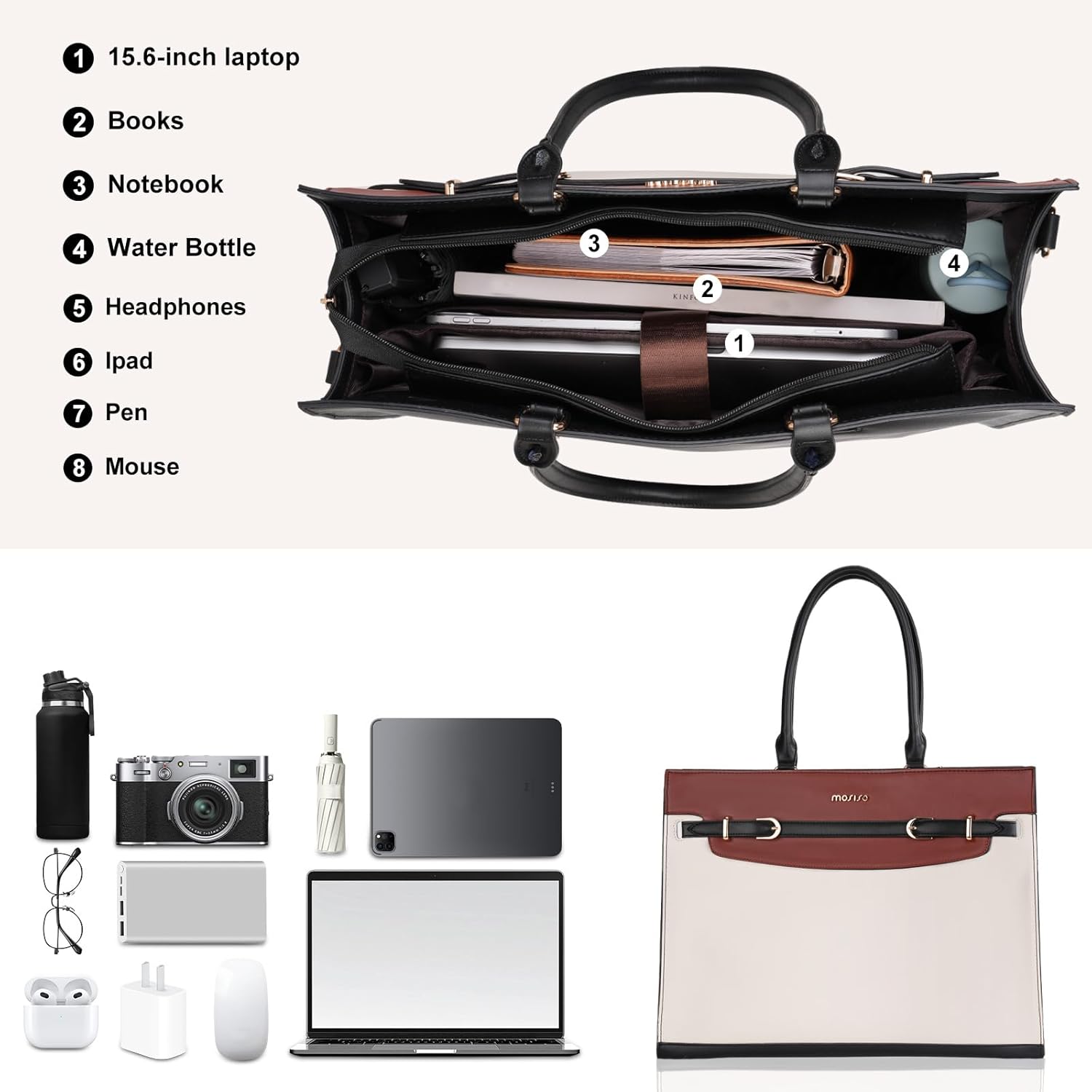 Laptop Bag 15 16 inch PU Leath - Laptop Bag Leather 15 评论和价格