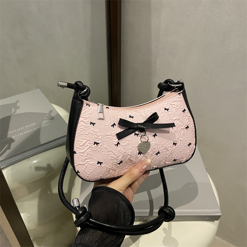 Y2k Pink Bow Armpit Bag for Wo - Luxury Y2K Bags 评论和价格