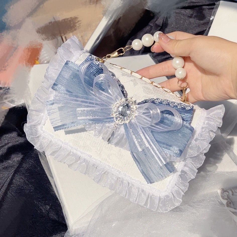 chain silver and blue lolita l - Luxury Y2K Bags 评论和价格