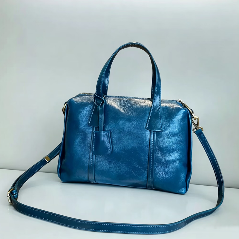 Vintage Real Leather Handbag F - Luxury Y2K Bags 评论和价格