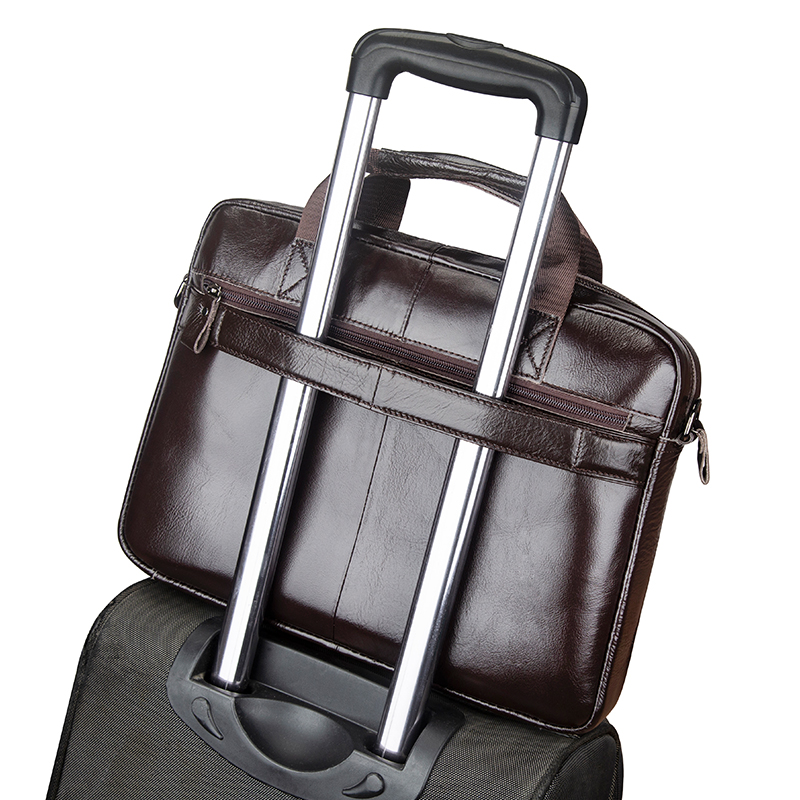 Genuine leather men's briefcas - Laptop Bag Leather 15 评论和价格