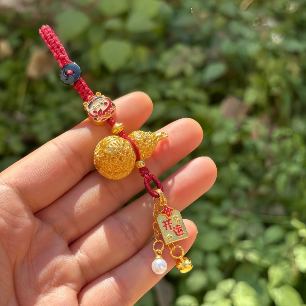Luxury Hollow Gourd Pendant Ex - Luxury Bags Yellow 评论和价格