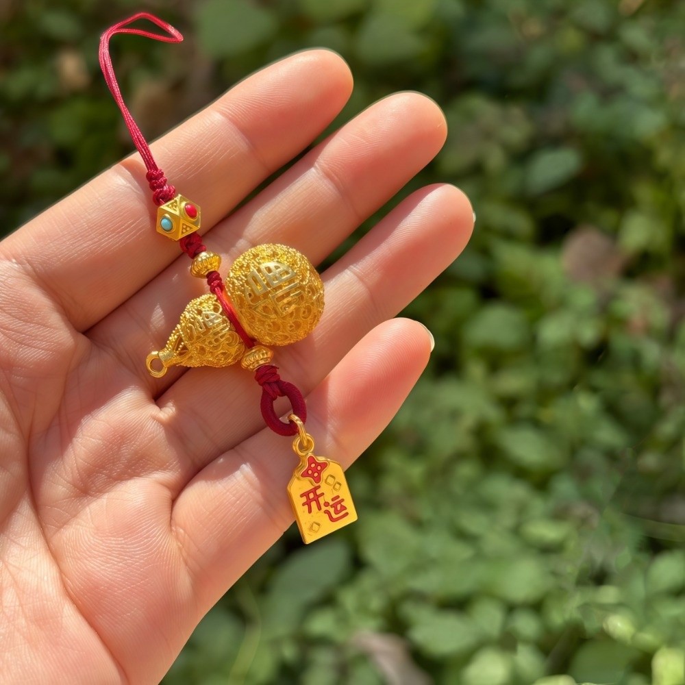 Luxury Hollow Gourd Pendant Ex - Luxury Bags Yellow 评论和价格