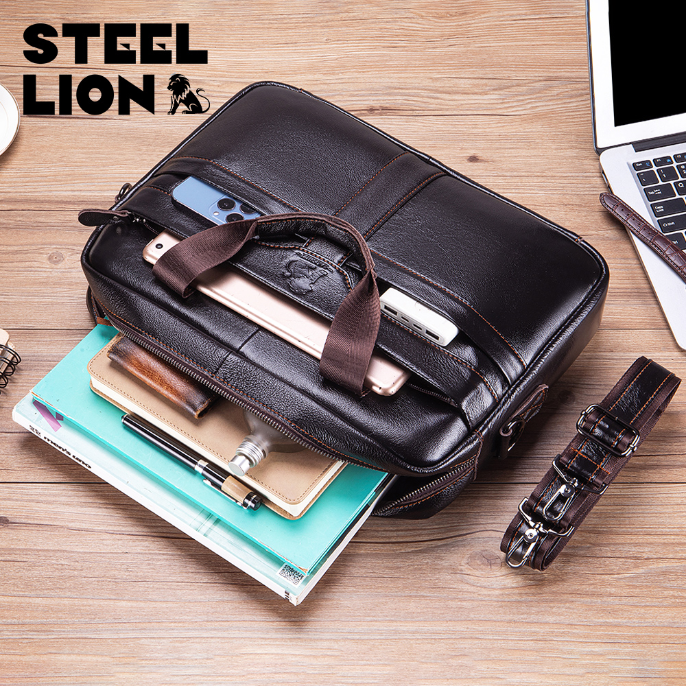 STEEL LION leather men's brief - Laptop Bag Leather 15 评论和价格