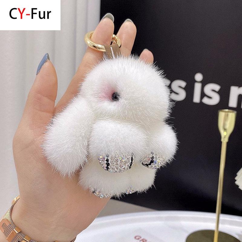 Luxury Big Mink Fur Bunny Fur  - Luxury Bags Yellow 评论和价格