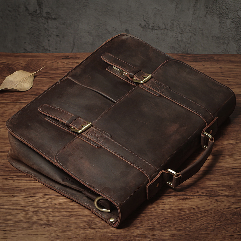 NUKA Men's Executive Briefcase - Laptop Bag Leather 15 评论和价格