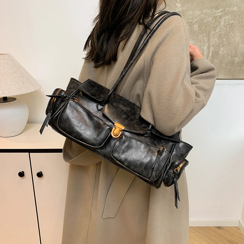 Branded Underarm Shoulder Moto - Luxury Y2K Bags 评论和价格
