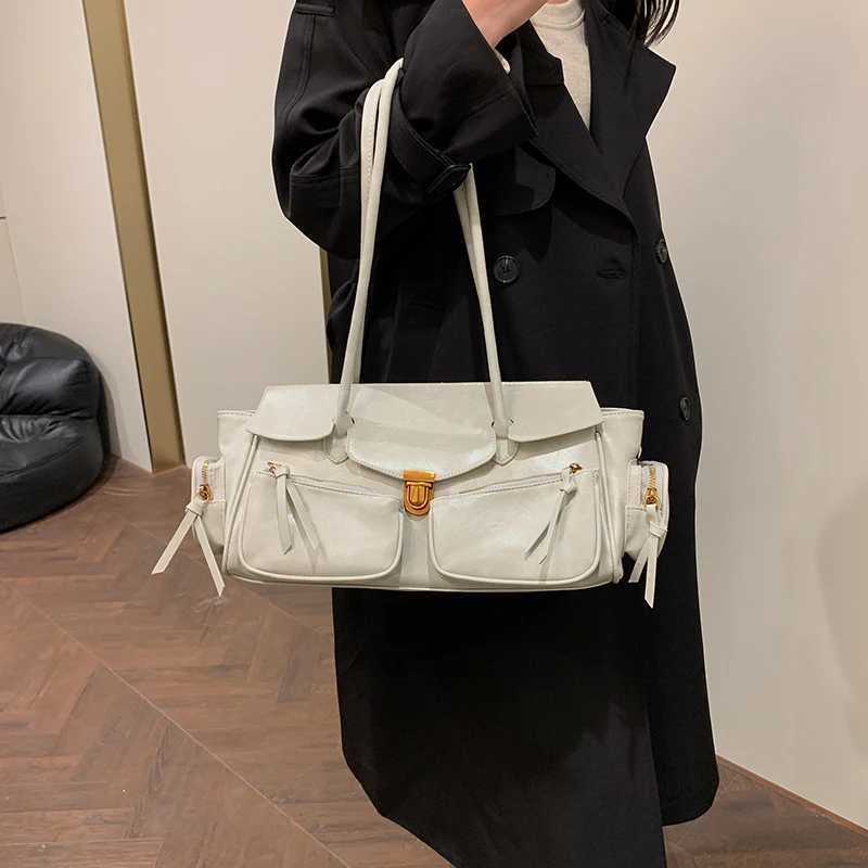 Branded Underarm Shoulder Moto - Luxury Y2K Bags 评论和价格