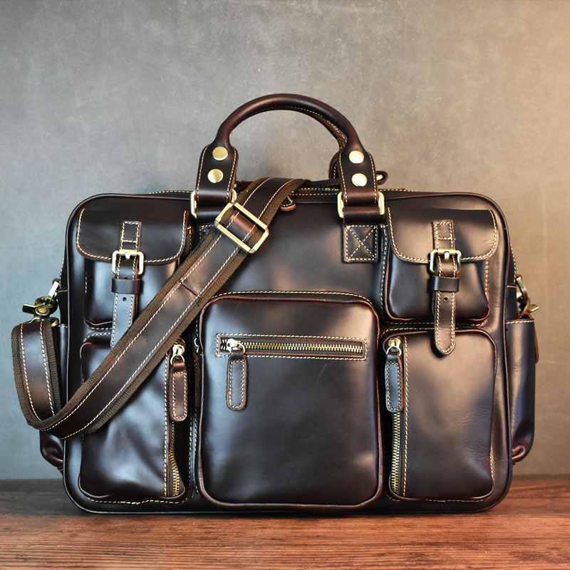 Vintage Men's Black Shoulder B - Luxury Bags Laptop 评论和价格