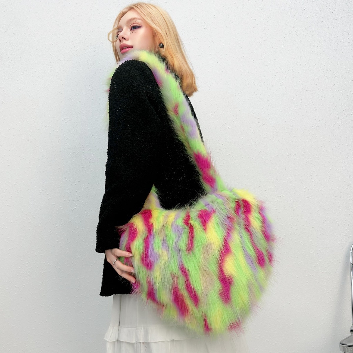 Cross-Border Fox Fur Shoulder  - Luxury Bags That Are Vegan 评论和价格