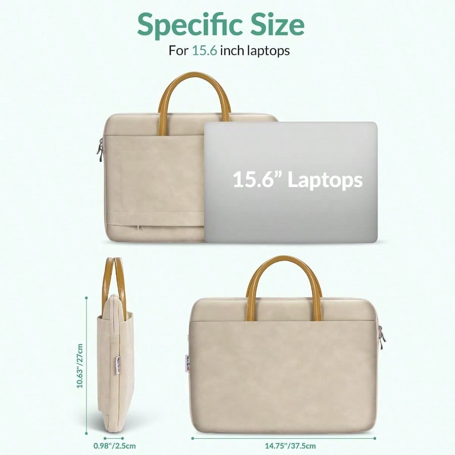 15.6 Laptop Bag With Handle PU - Laptop Bag Leather 15 评论和价格