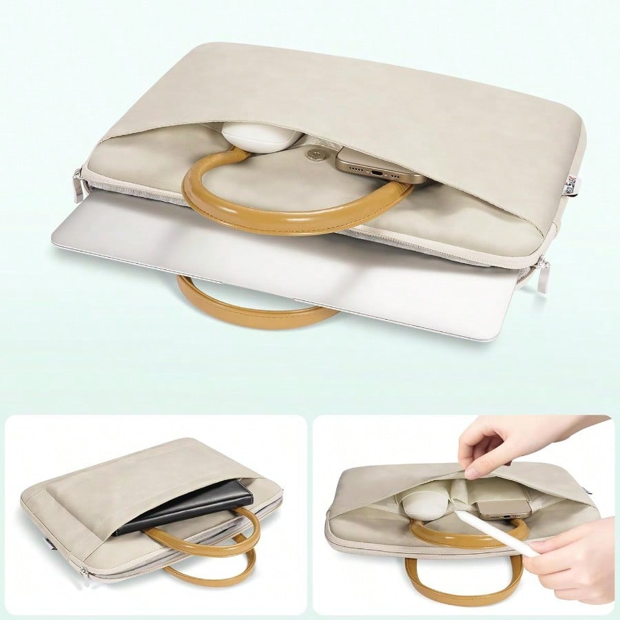 15.6 Laptop Bag With Handle PU - Laptop Bag Leather 15 评论和价格